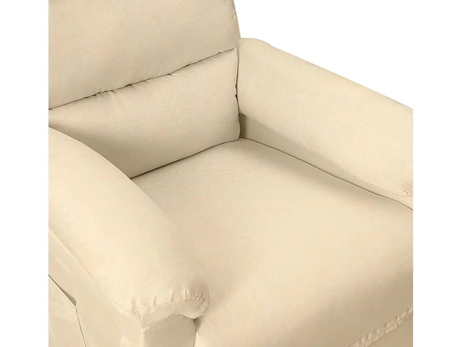 Poltrona|vidaxl Poltrona elevatória de massagens elétrica tecido Creme