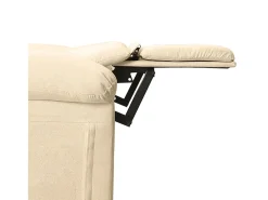 Poltrona|vidaxl Poltrona elevatória de massagens elétrica tecido Creme
