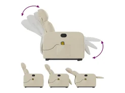 Poltrona* Poltrona elevatória de massagens tecido cor SHL986182 Creme