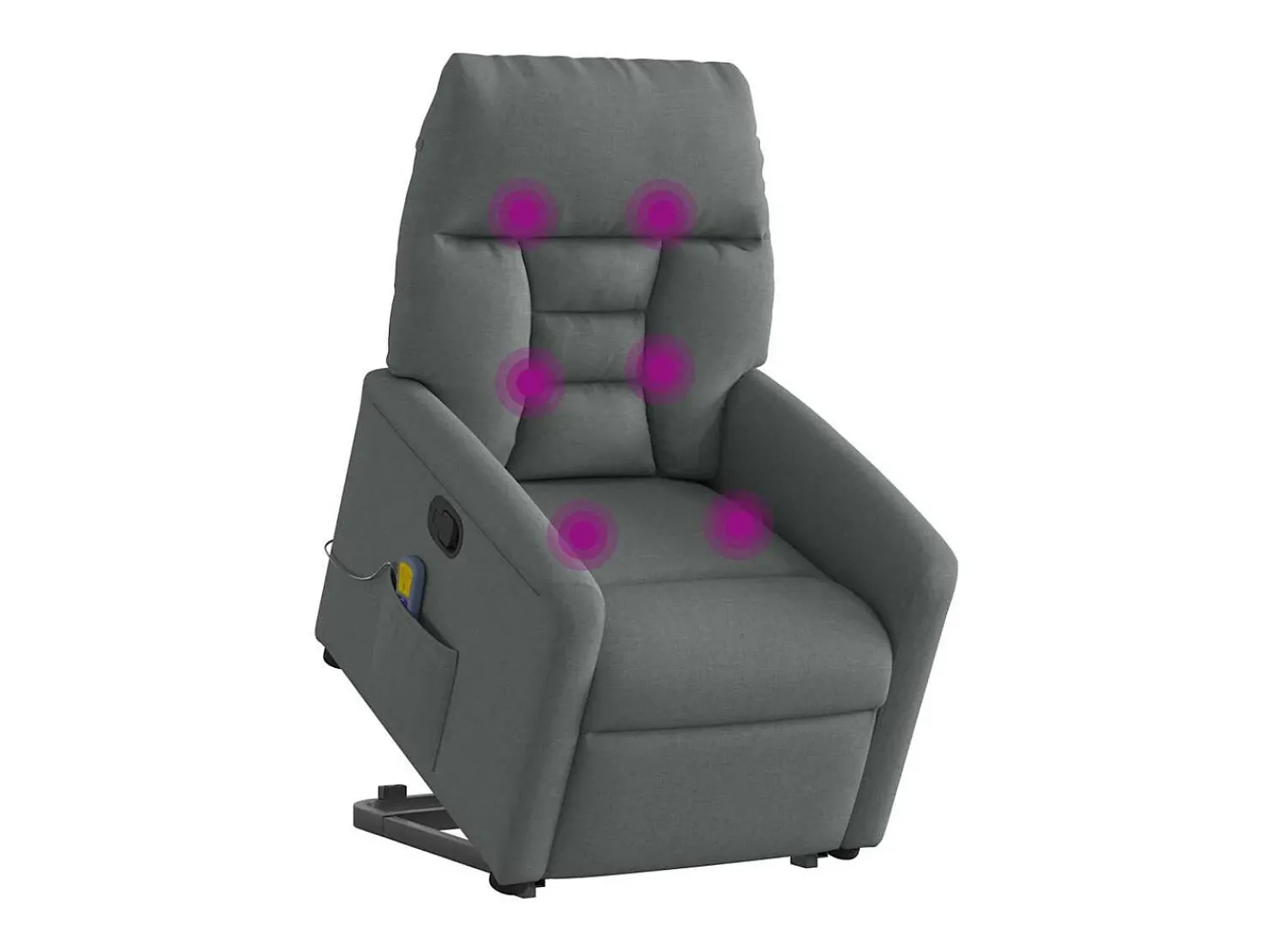 Outlet Poltrona elevatória de massagens tecido cinzento-escuro SHL155133 Cinza antracite