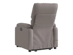 Poltrona elevatória de massagens tecido cinzento-acastanhado SHL111412^ Poltrona