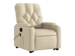Discount Poltrona elevatória de massagens tecido cor SHL20592 Creme