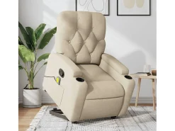 Discount Poltrona elevatória de massagens tecido cor SHL20592 Creme