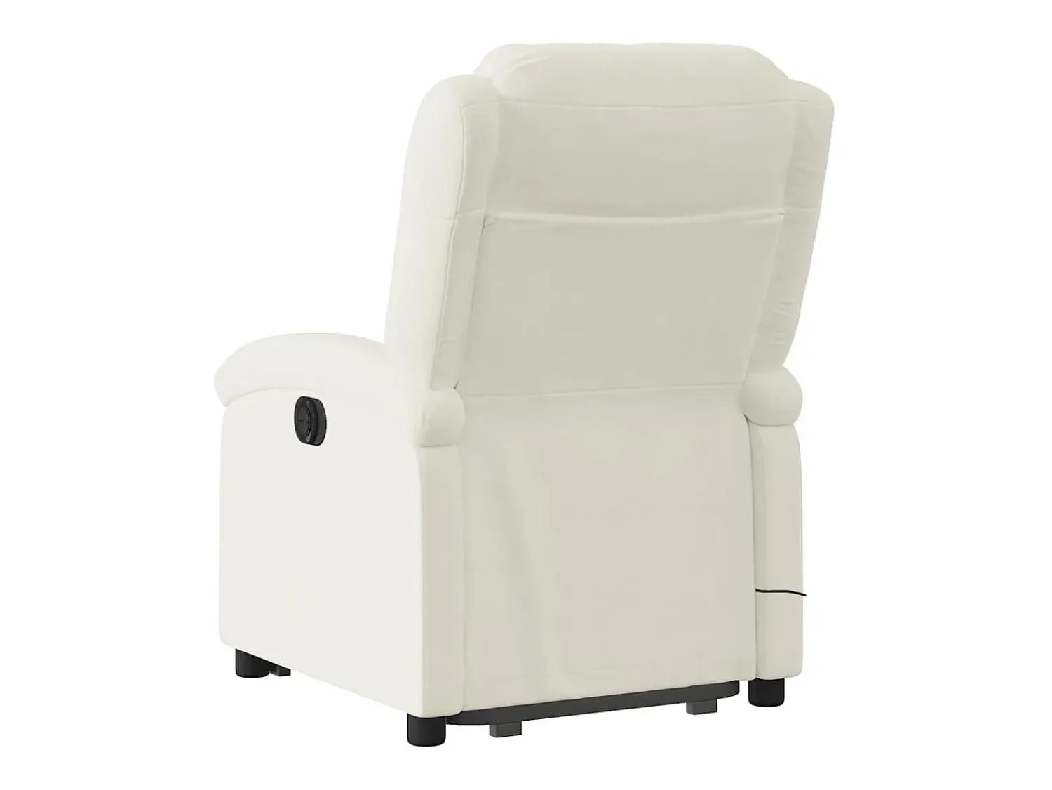 Sale vidaxl Poltrona elevatória de massagens veludo cor Creme