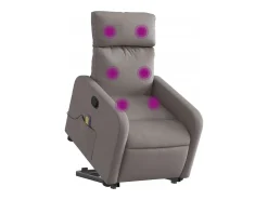 Poltrona| Poltrona elevatória de massagens tecido cinzento-acastanhado SHL160508 Taupe