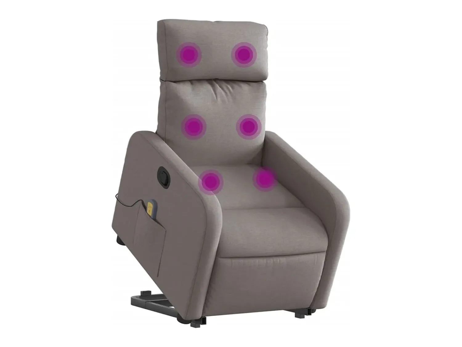 Poltrona| Poltrona elevatória de massagens tecido cinzento-acastanhado SHL160508 Taupe