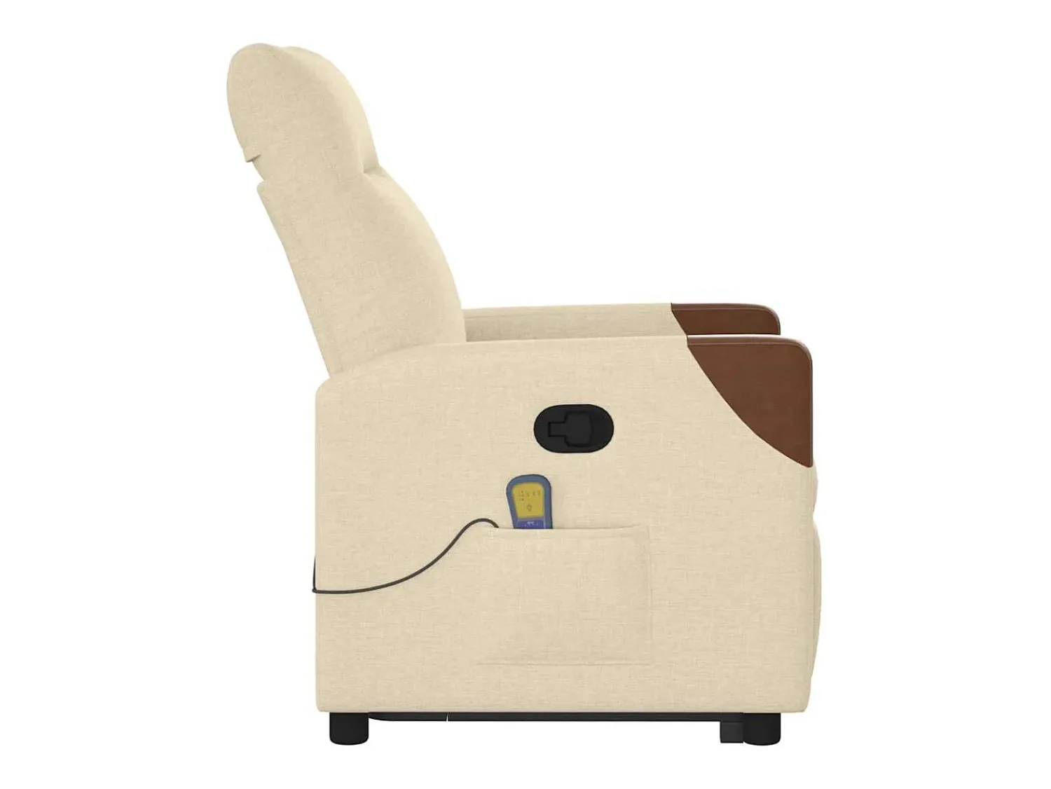Sale Poltrona elevatória de massagens tecido cor SHL145258 Creme