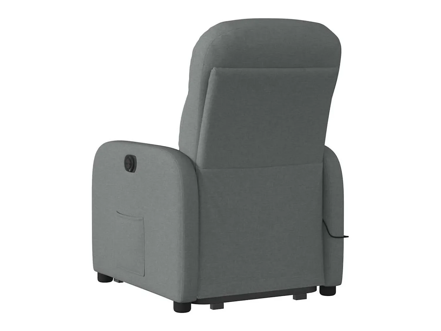 Poltrona*vidaxl Poltrona elevatória de massagens tecido -escuro Cinzento