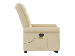 Outlet Poltrona elevatória de massagens tecido cor SHL730095 Creme