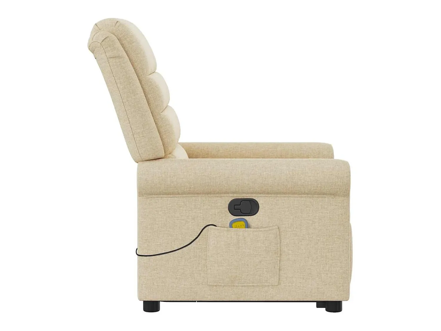 Outlet Poltrona elevatória de massagens tecido cor SHL730095 Creme
