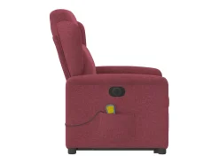 Sale Poltrona elevatória de massagens elétrica tecido tinto SHL359514 Vermelho