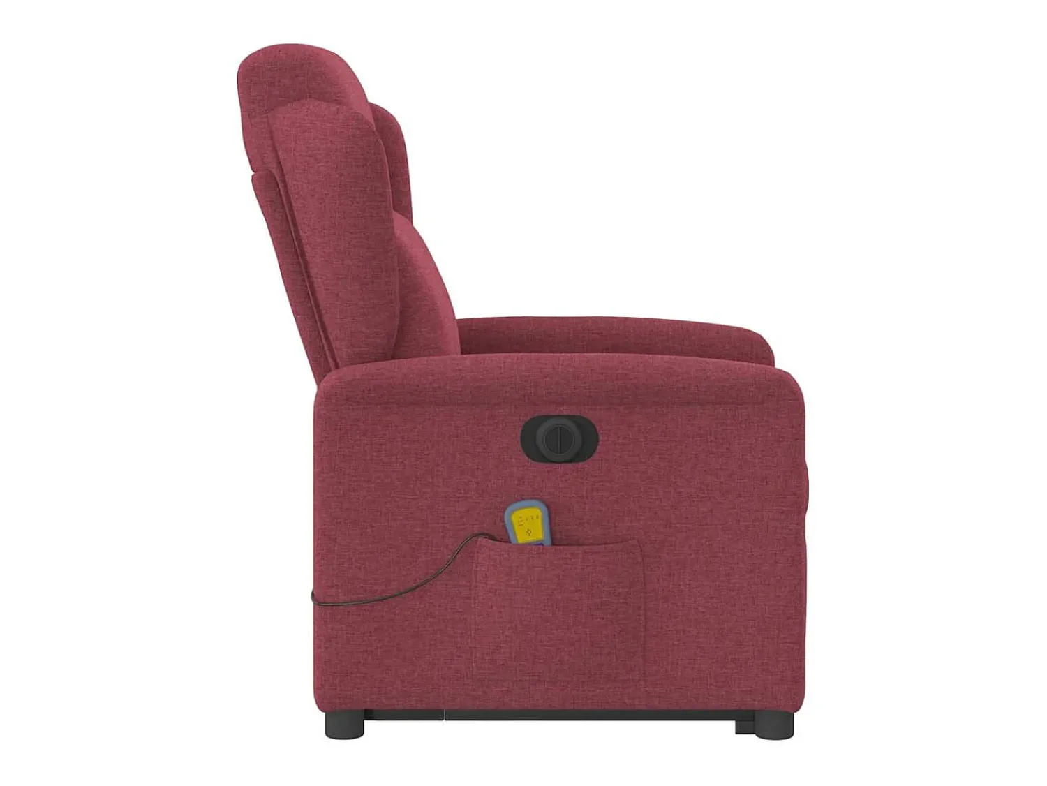 Sale Poltrona elevatória de massagens elétrica tecido tinto SHL359514 Vermelho