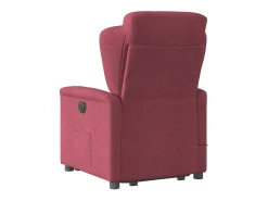 Sale Poltrona elevatória de massagens elétrica tecido tinto SHL359514 Vermelho