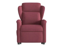 Sale Poltrona elevatória de massagens elétrica tecido tinto SHL359514 Vermelho