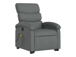 Poltrona elevatória de massagens tecido cinzento-escuro SHL281313^ Poltrona