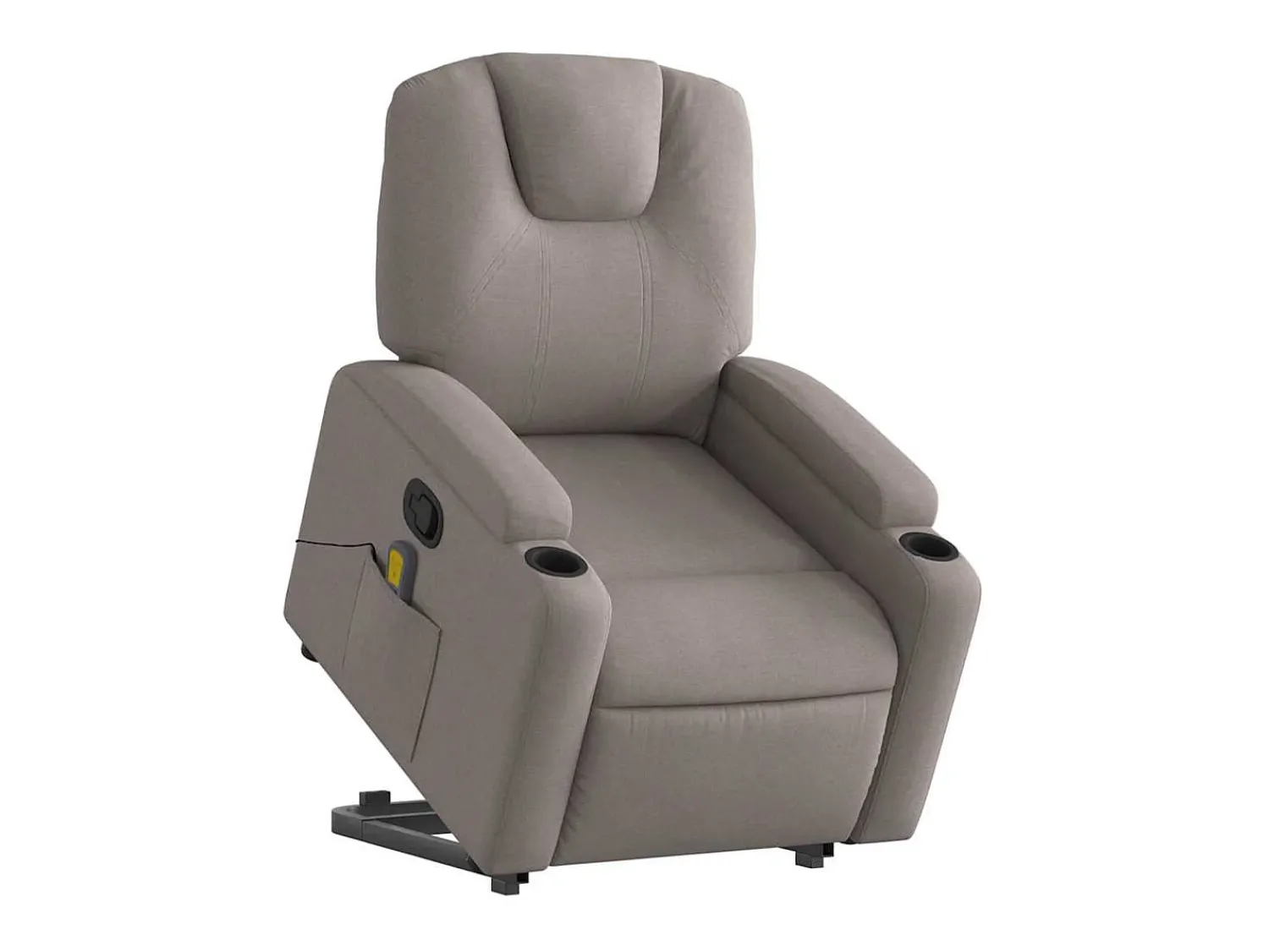 Poltrona elevatória de massagens tecido cinzento-acastanhado SHL656678^ Poltrona