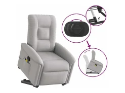 Poltrona elevatória de massagens tecido -nublado SHL46997^ Poltrona