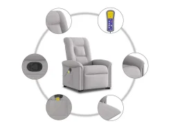Poltrona elevatória de massagens tecido -nublado SHL46997^ Poltrona