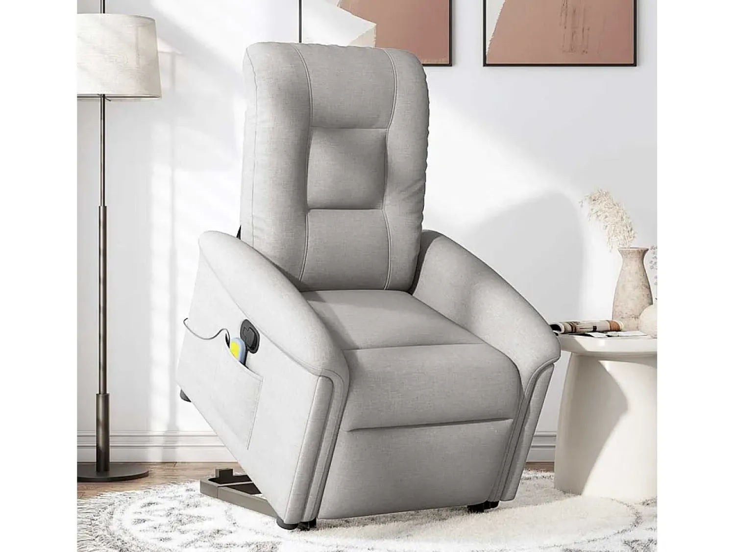 Poltrona elevatória de massagens tecido -nublado SHL46997^ Poltrona