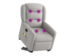 Sale Poltrona elevatória de massagens tecido -nublado SHL291465 Cinzento