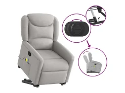 Sale Poltrona elevatória de massagens tecido -nublado SHL291465 Cinzento