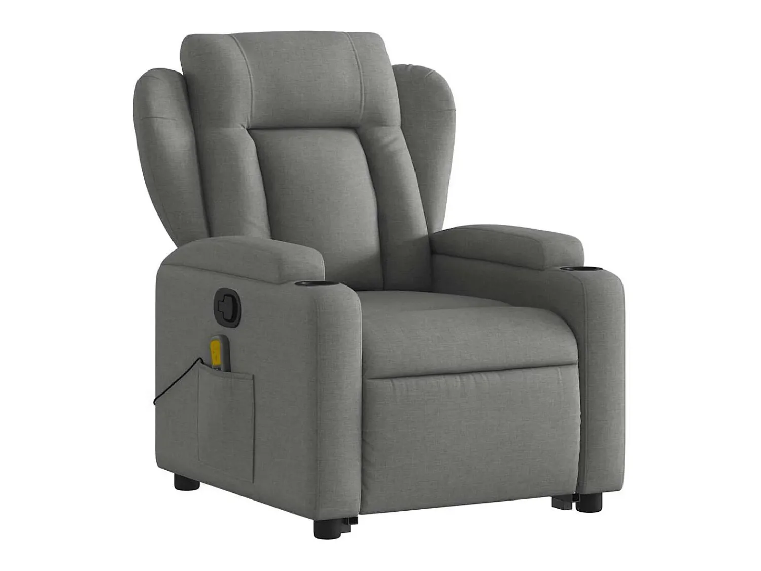 Sale Poltrona elevatória de massagens tecido cinzento-escuro SHL26090 Cinza antracite