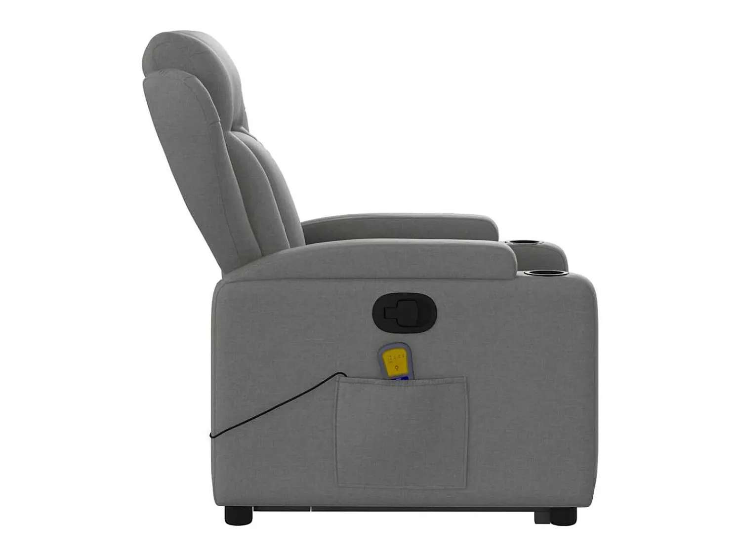 Sale Poltrona elevatória de massagens tecido cinzento-escuro SHL26090 Cinza antracite