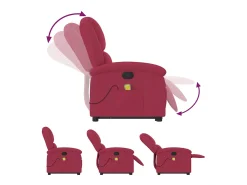 Poltrona* Poltrona elevatória de massagens veludo tinto SHL964402 Vermelho