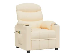 vidaxl Poltrona elevatória de massagens elétrica tecido^ Poltrona