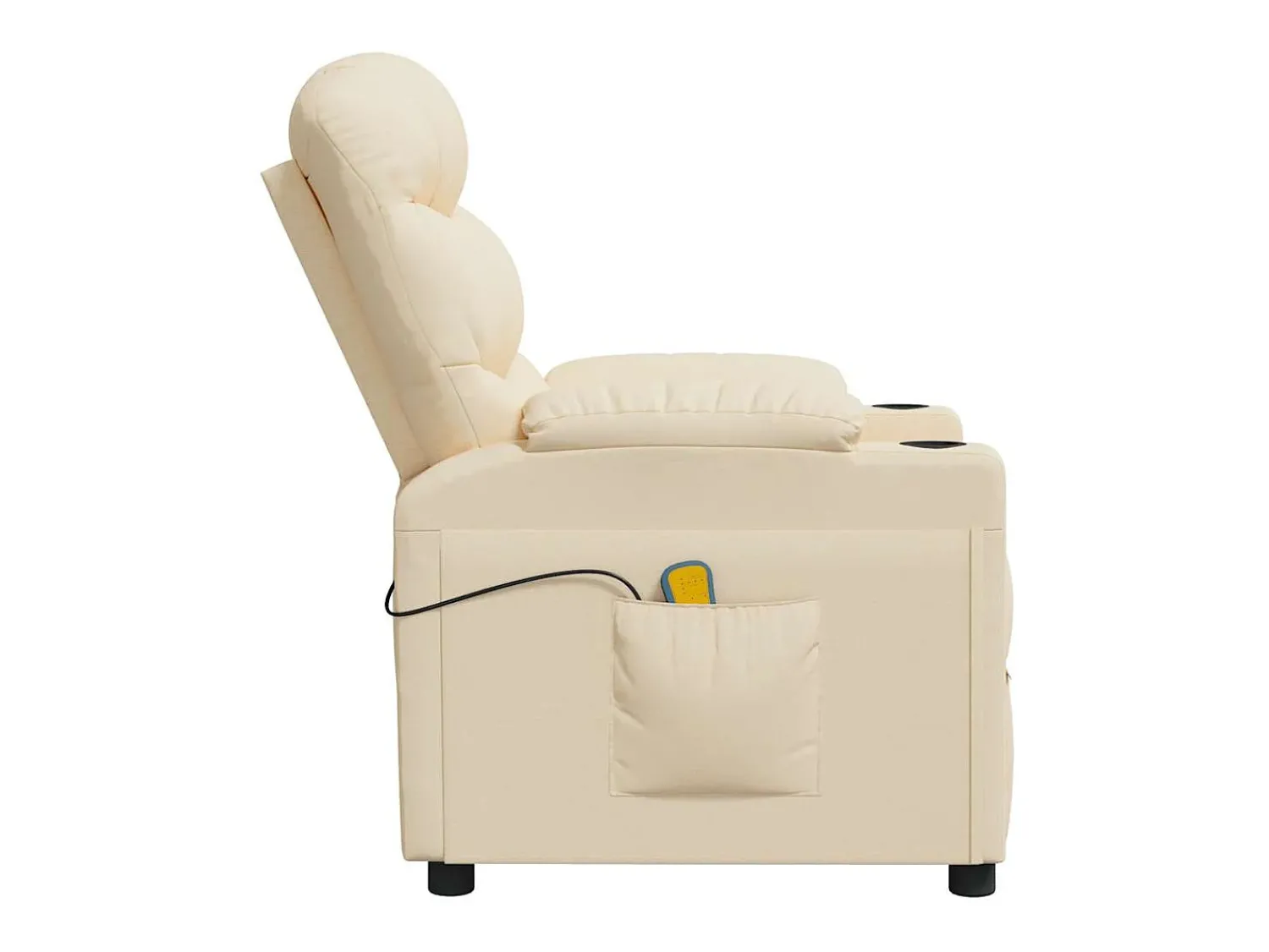 vidaxl Poltrona elevatória de massagens elétrica tecido^ Poltrona