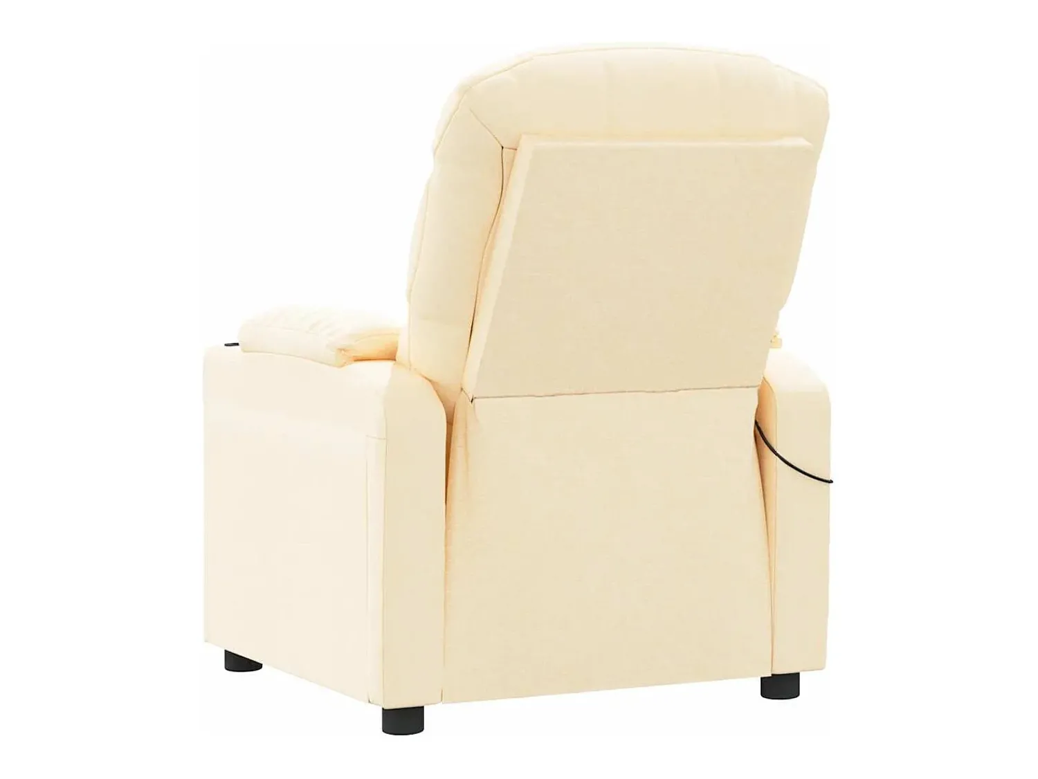vidaxl Poltrona elevatória de massagens elétrica tecido^ Poltrona