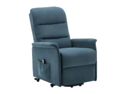 Online Vente-unique Poltrona elevável elétrica em tecido CAPUCINE Azul