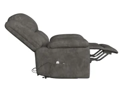 Poltrona elétrica de luxo para relaxamento e massagem, cinza^ Poltrona