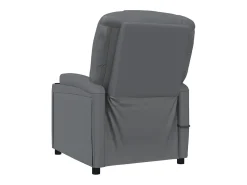 Poltrona*vidaxl Poltrona elétrica de massagens couro artificial antracite Cinza antracite