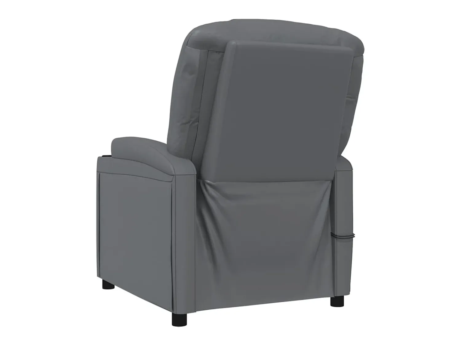 Poltrona*vidaxl Poltrona elétrica de massagens couro artificial antracite Cinza antracite