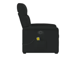 New Poltrona elétrica elevatória massagens tecido SHL9081 Preto