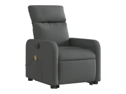 Hot Poltrona elétrica elevatória massagens tecido cinzento-escuro SHL846623 Cinza antracite