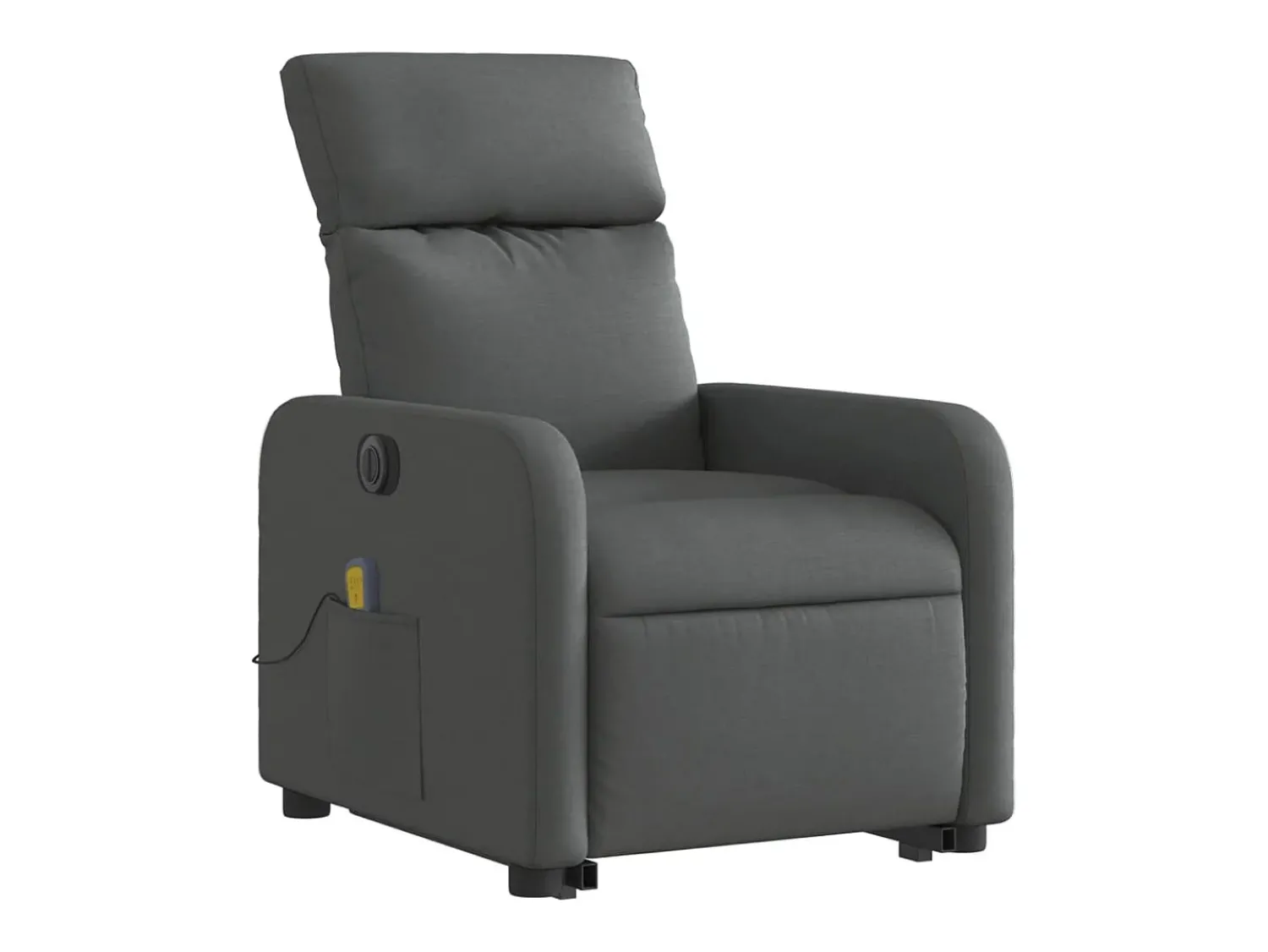 Hot Poltrona elétrica elevatória massagens tecido cinzento-escuro SHL846623 Cinza antracite