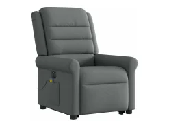 Poltrona elétrica elevatória massagens tecido cinzento-escuro SHL550231^ Poltrona
