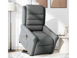 Poltrona elétrica elevatória massagens tecido cinzento-escuro SHL550231^ Poltrona