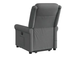 Poltrona elétrica elevatória massagens tecido cinzento-escuro SHL550231^ Poltrona