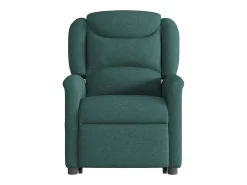 Poltrona elétrica elevatória massagens tecido verde-escuro SHL6925^ Poltrona