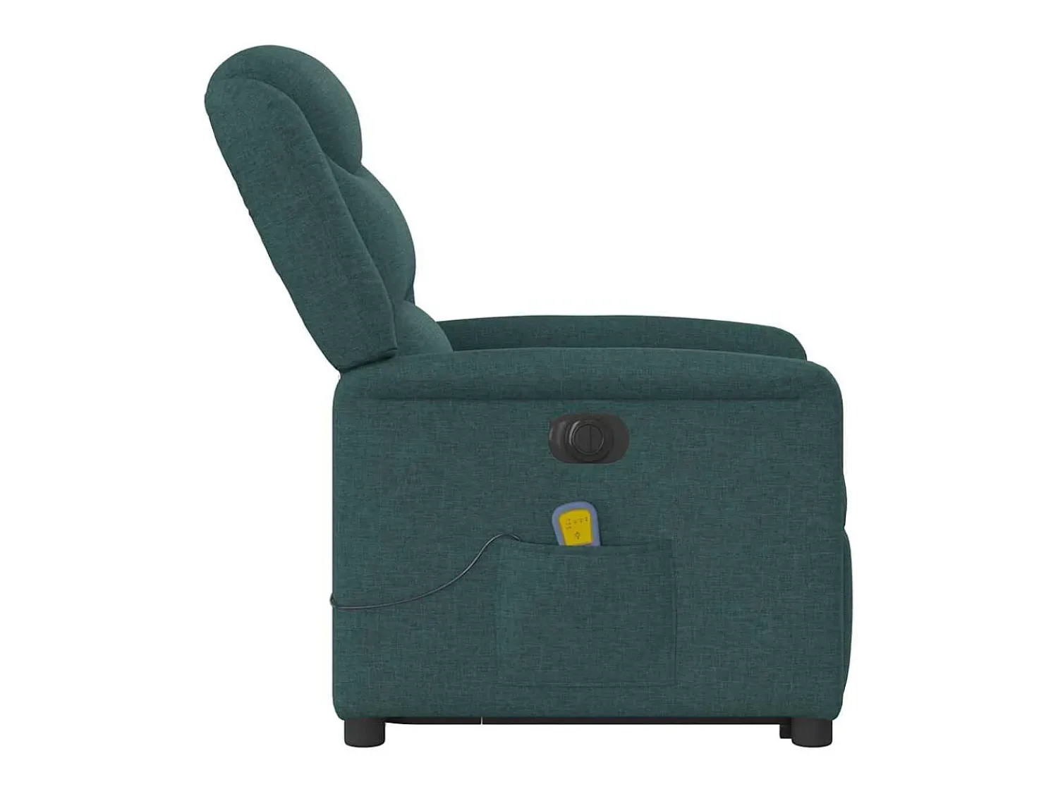 Poltrona elétrica elevatória massagens tecido verde-escuro SHL6925^ Poltrona