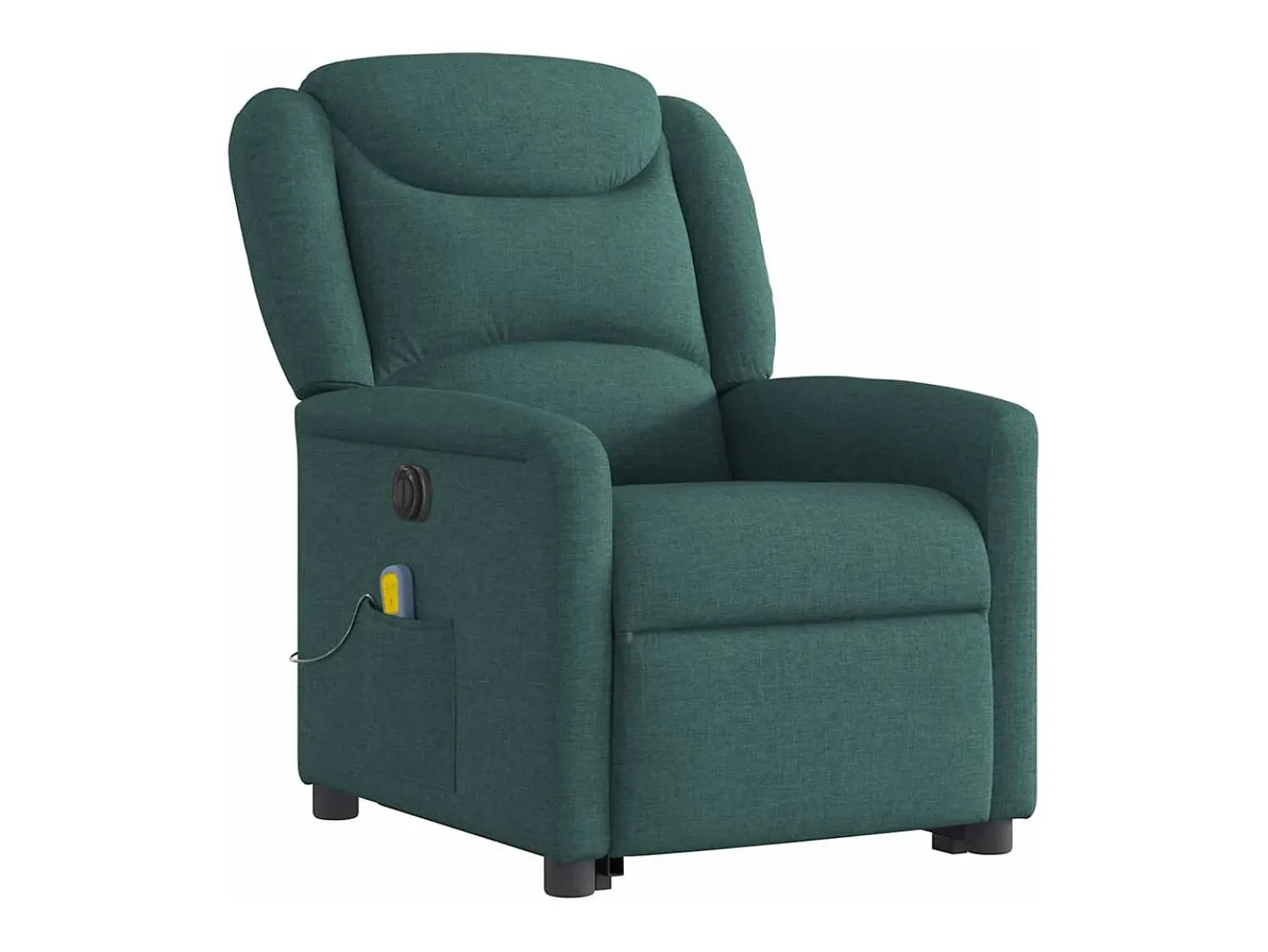 Poltrona elétrica elevatória massagens tecido verde-escuro SHL6925^ Poltrona