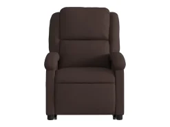 Outlet vidaxl Poltrona elétrica elevatória massagens tecido -escuro Castanho