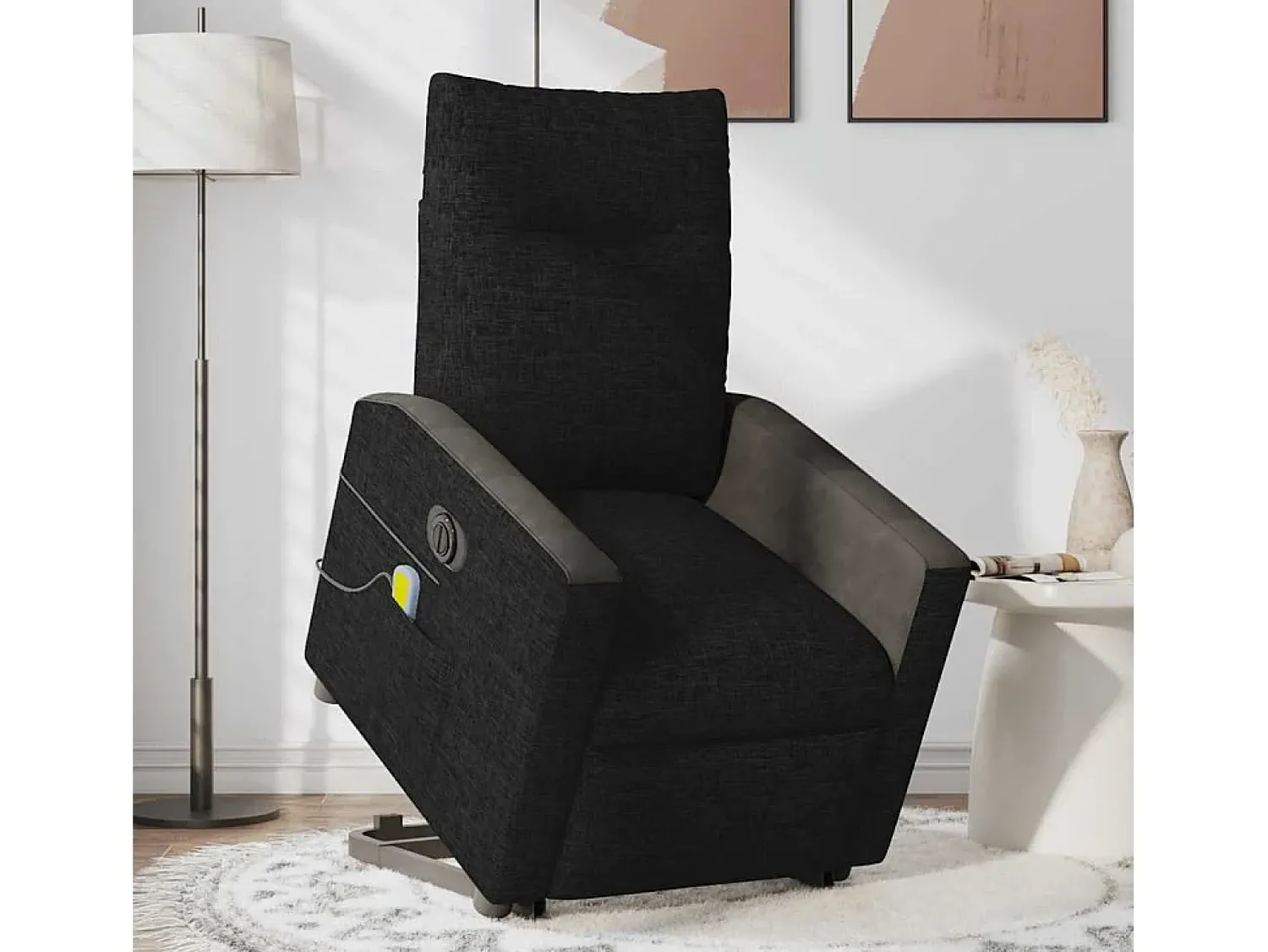 Poltrona| Poltrona elétrica elevatória massagens tecido SHL887056 Preto
