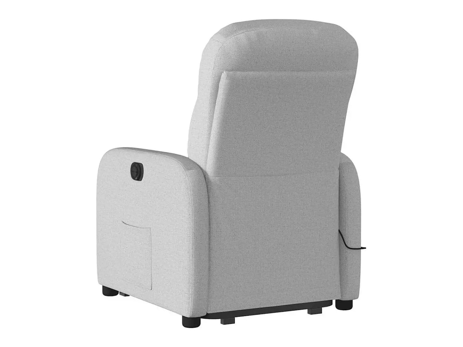 Poltrona*vidaxl Poltrona elétrica elevatória massagens tecido -nublado Cinzento