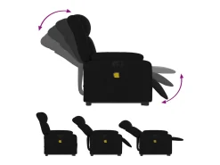Poltrona* Poltrona elétrica elevatória massagens tecido SHL597244 Preto