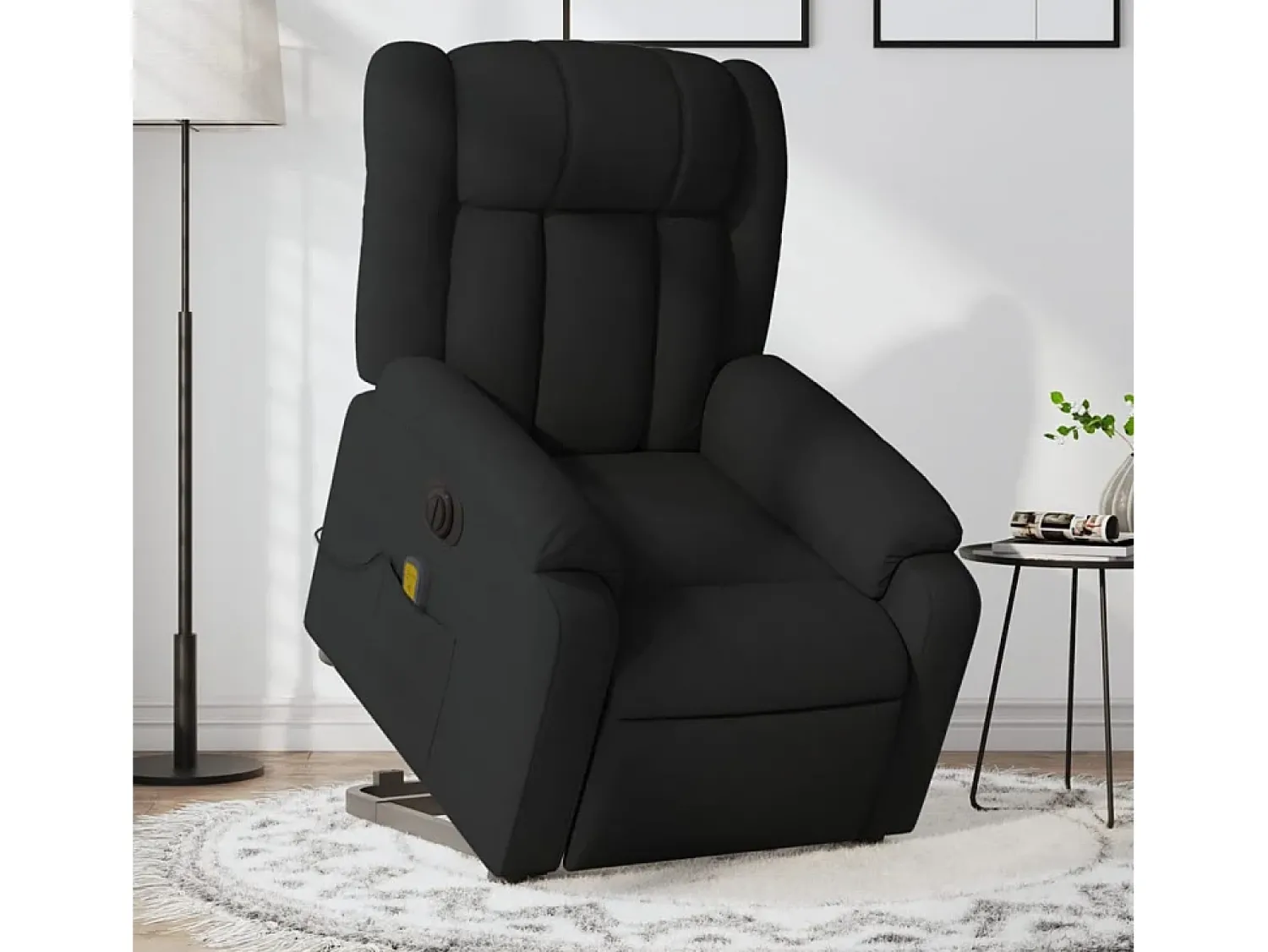 Poltrona* Poltrona elétrica elevatória massagens tecido SHL597244 Preto
