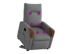 Poltrona* Poltrona elétrica elevatória massagens tecido cinzento-escuro SHL400504 Cinza antracite